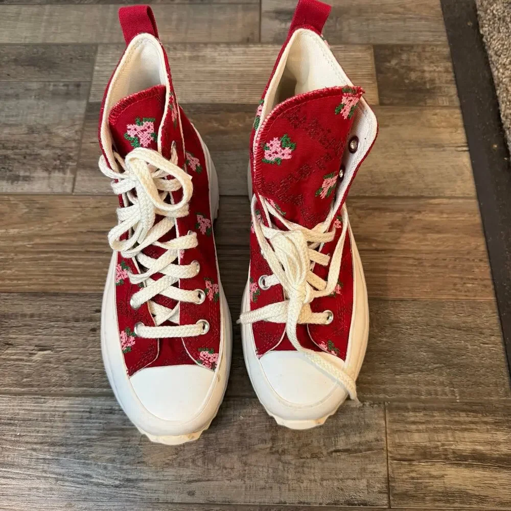 CONVERSE Unisex Run Star Hike Platform Rose Cross Stitch Size M5/W6.5